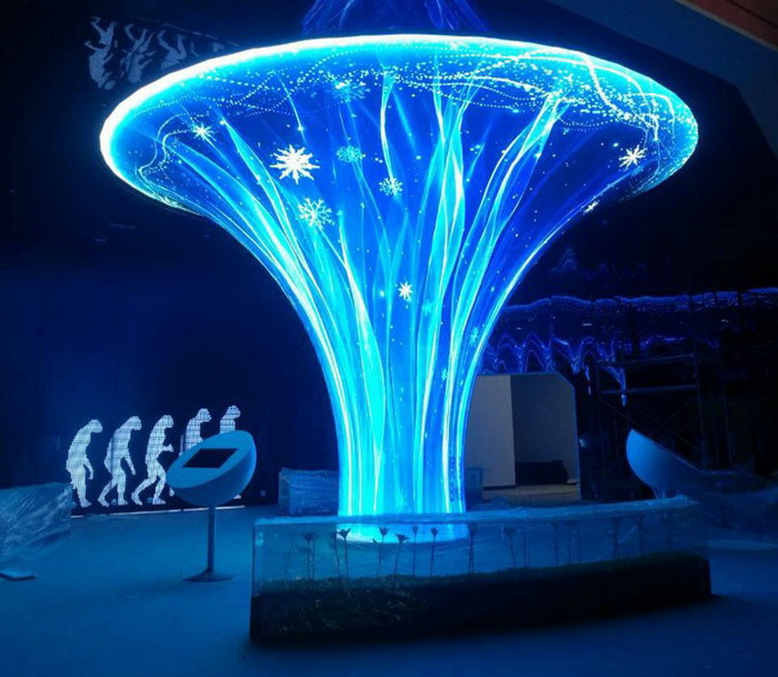 珠海LED圆柱弧形显示屏